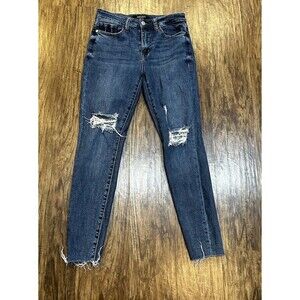 Judy Blue Skinny Fit Jeans Women’s 5/27 Distressed Raw Hem Stretch
